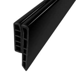 Gloss black cellular PVC trim.