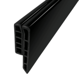 Gloss black cellular PVC trim.